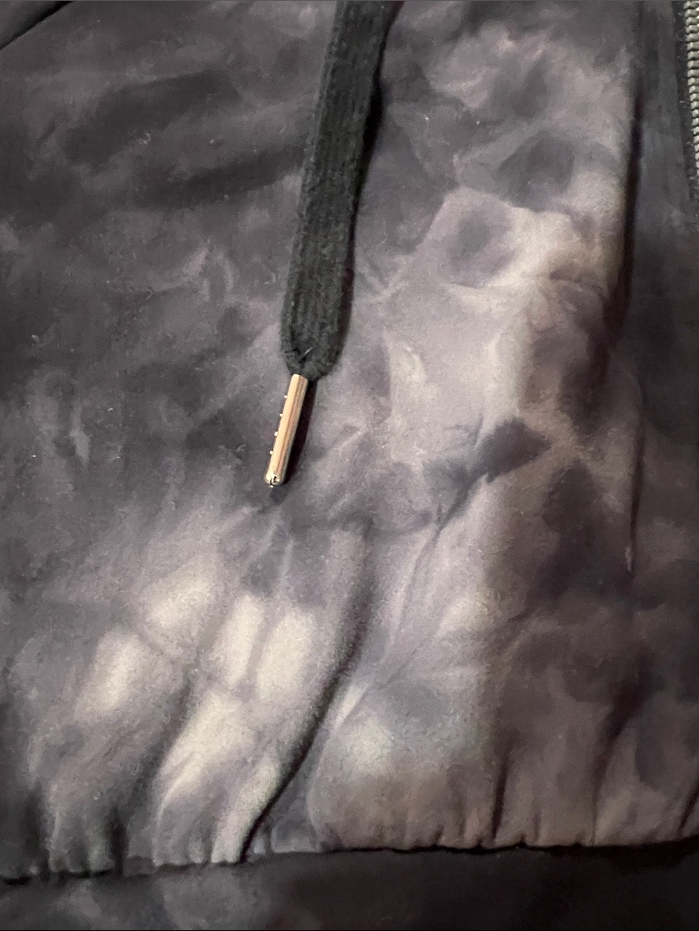 FTP brand Cropped Tie-Dye Zip Hoodie - Black/Grey - Picture 4 of 7